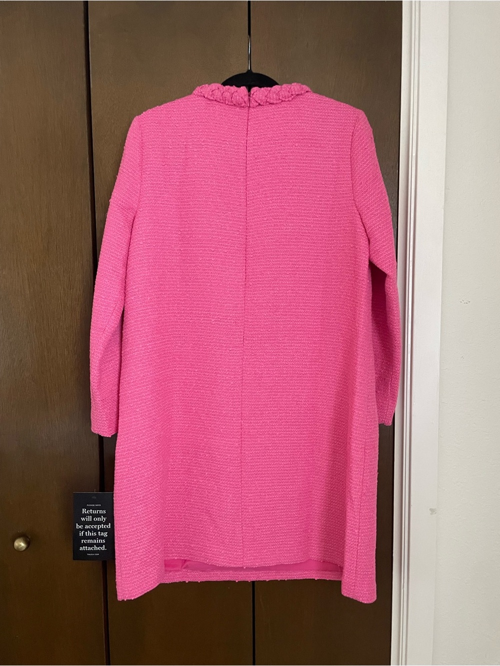 Tuckernuck Hot Pink Braided-Trim A-Line Long-Sleeve Dress - Picture 2 of 2